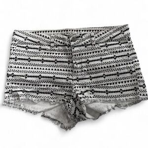 Arizona Western Black White Cutoff Shorts